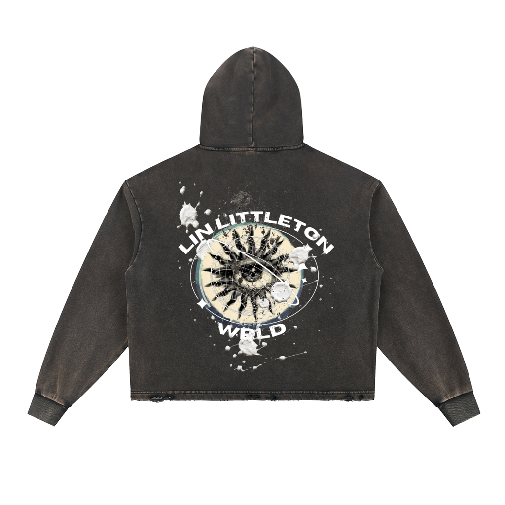 Dragon Smiley Frayed Hoodie