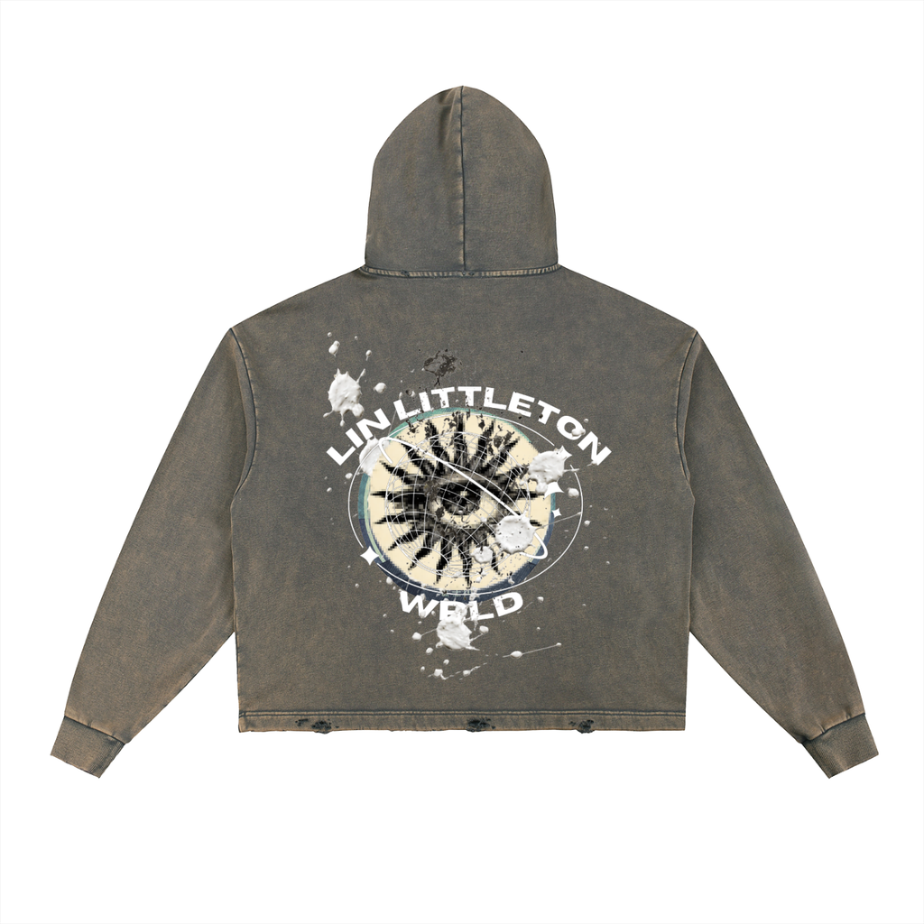 Dragon Smiley Frayed Hoodie