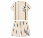 Cream Crest Pinstripe Set