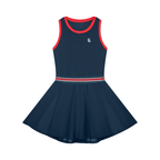 Women's Color Block A-Line Sleeveless Dress