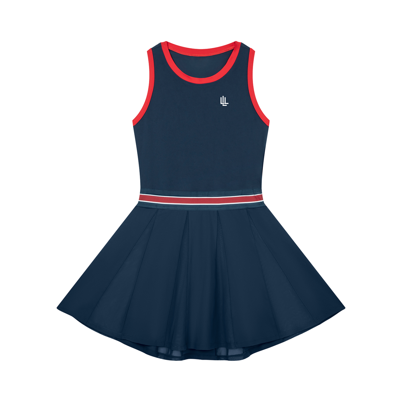 Women's Color Block A-Line Sleeveless Dress