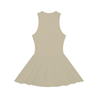 Women’s Ruched Sleeveless Full-Zip Dress