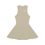 Women’s Ruched Sleeveless Full-Zip Dress