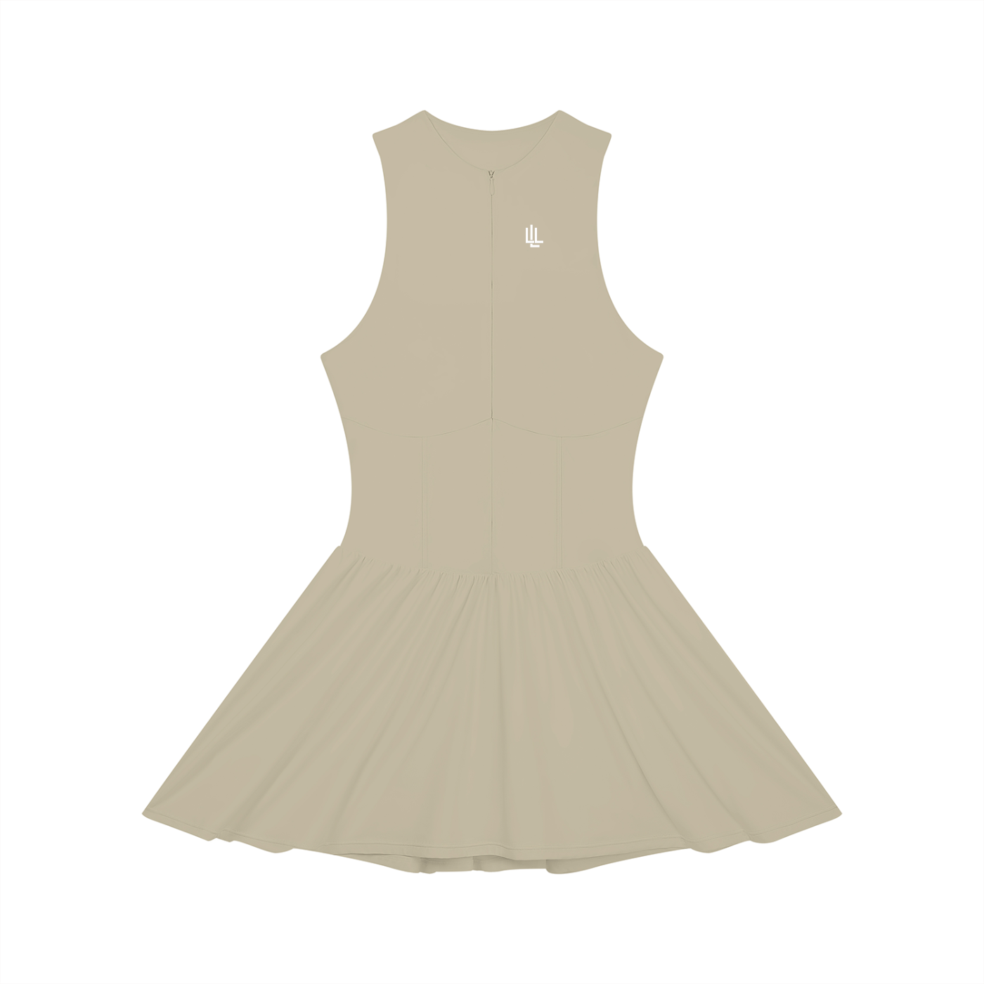 Women’s Ruched Sleeveless Full-Zip Dress